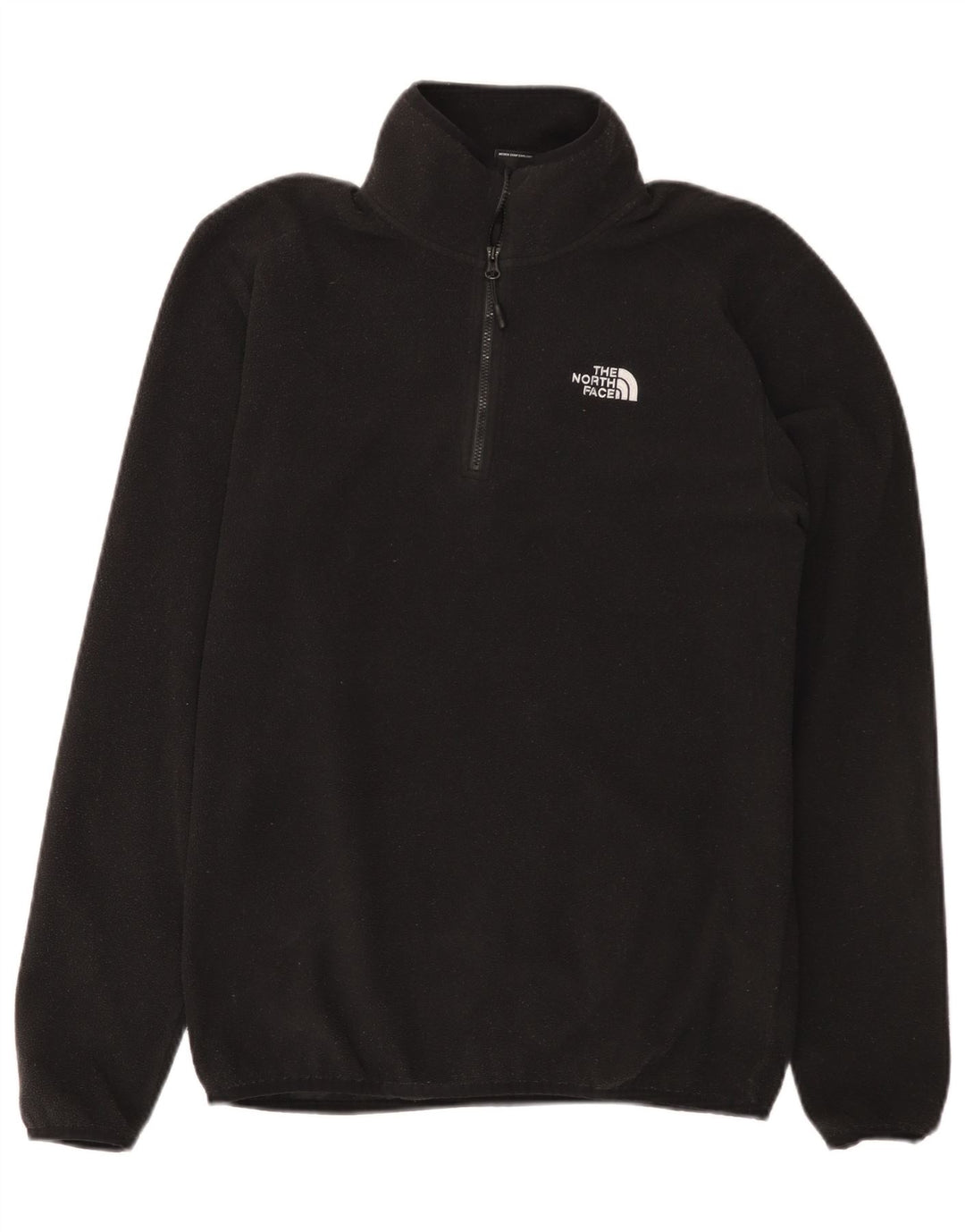 THE NORTH FACE Maglione in pile da uomo con zip e collo piccolo in poliestere nero
