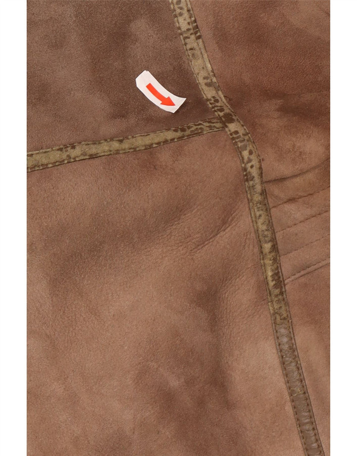 Cappotto oversize in shearling vintage da donna IT 44 Shearling marrone medio