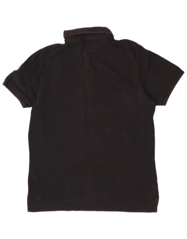 Polo Diesel da uomo in cotone nero medio