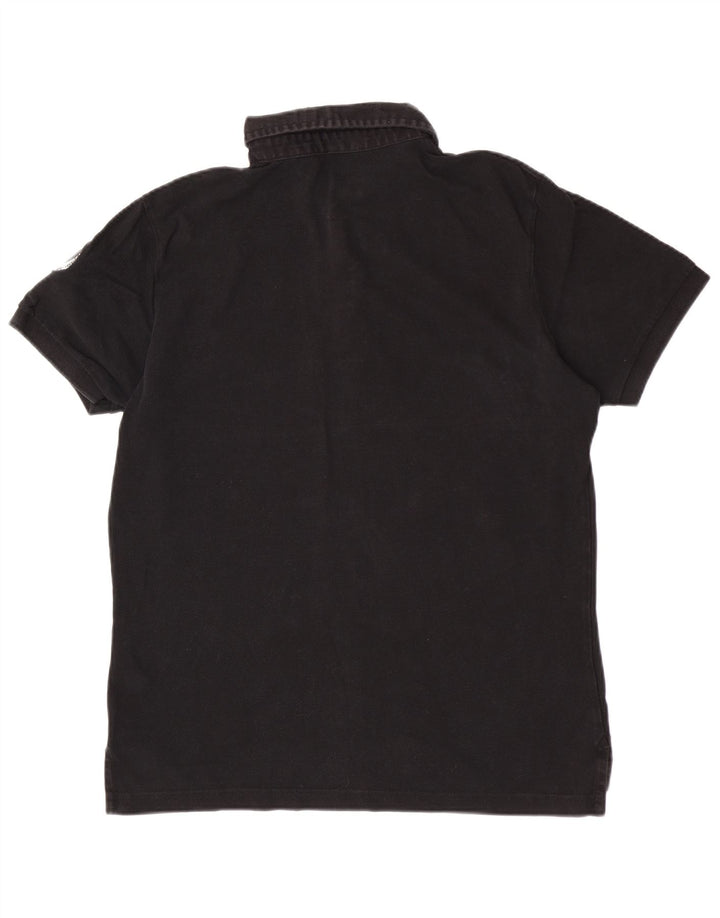Polo Diesel da uomo in cotone nero medio