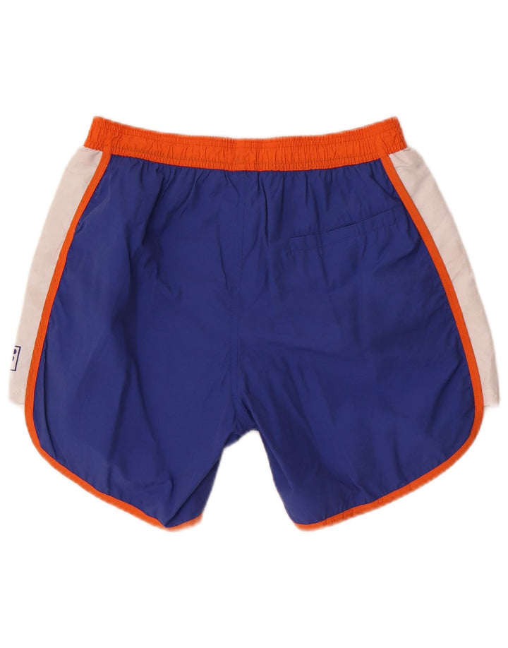 Pantaloncini da bagno da donna Fila UK 12 cotone color block blu medio