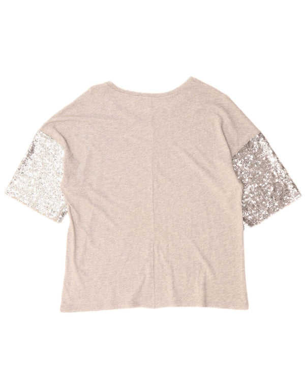 T-shirt da donna Benetton Top UK 14 Large Grey Flecked Modal