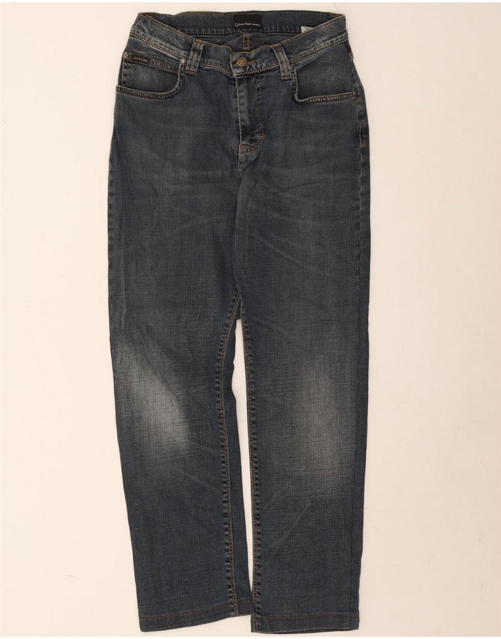 Jeans dritti da uomo Calvin Klein W33 L28 cotone blu