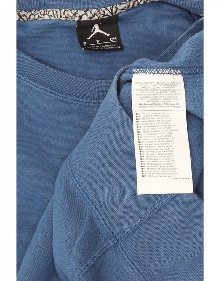 Felpa con grafica Nike da uomo, piccola, in cotone blu