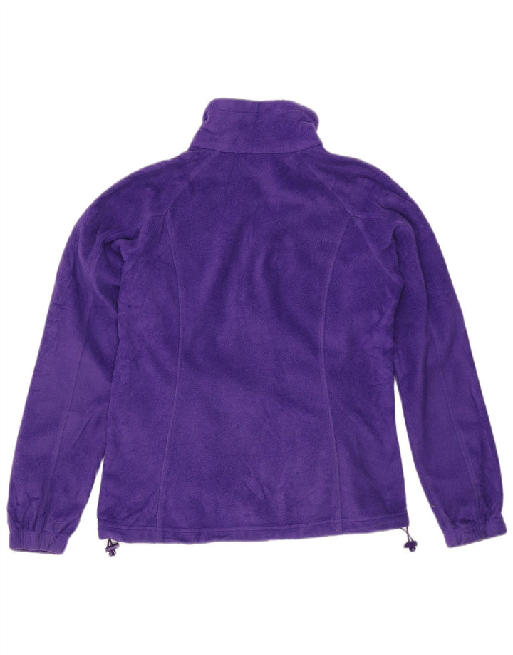 COLUMBIA Womens Fleece Jacket UK 14 Medium Purple Polyester