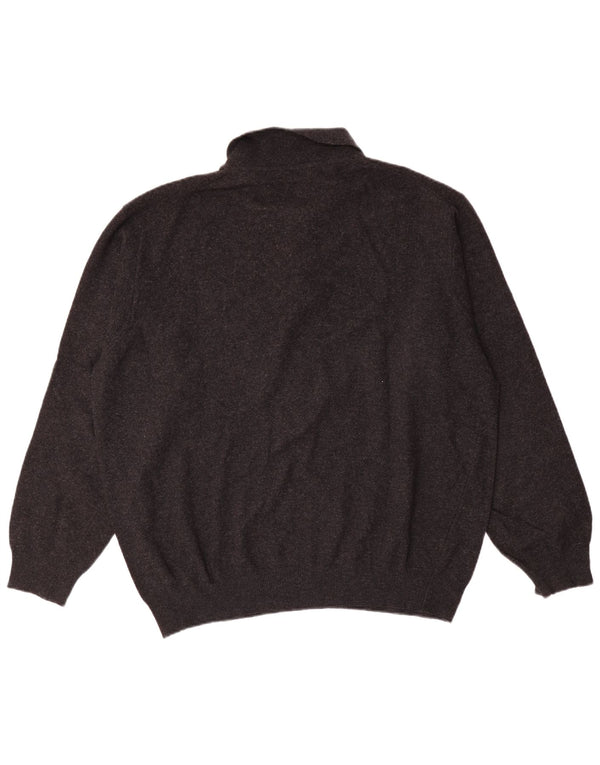 Maglione da uomo a collo alto Benetton XL grigio lana vergine