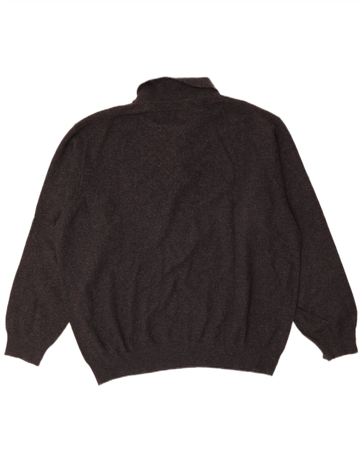 Maglione da uomo a collo alto Benetton XL grigio lana vergine
