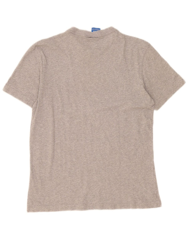 T-shirt grafica da uomo Adidas Top piccola in cotone chiazzato grigio