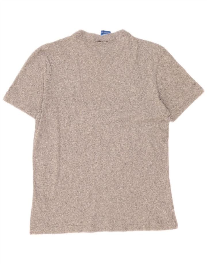 T-shirt grafica da uomo Adidas Top piccola in cotone chiazzato grigio