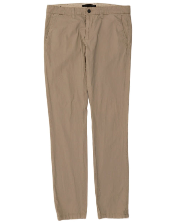 Pantaloni chino slim da uomo Zara EU 40 medio W31 L33 cotone beige