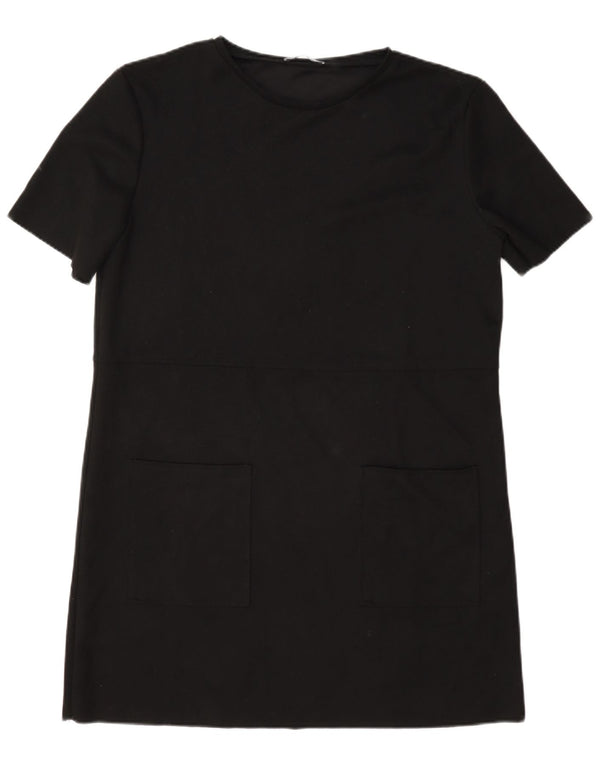 Abito T-shirt da donna Zara UK 16 grande poliestere nero