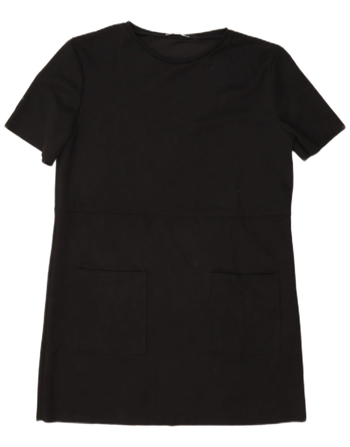 Abito T-shirt da donna Zara UK 16 grande poliestere nero