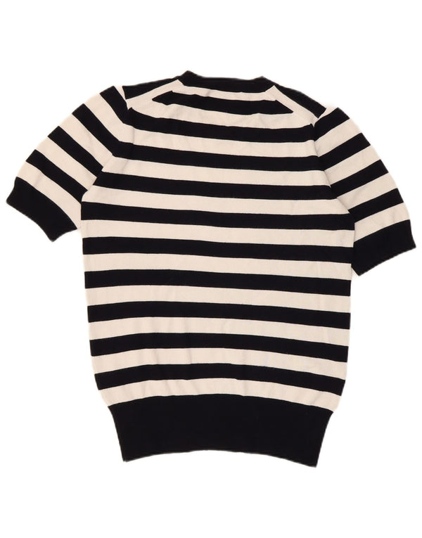 Maglione maglione girocollo da donna Zara UK 12 medio a righe nere