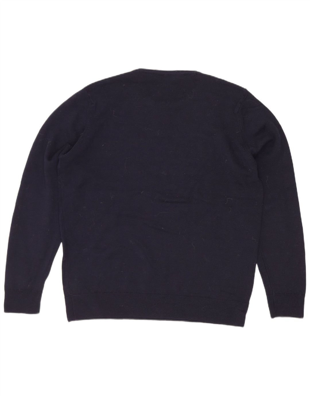 Maglione maglione girocollo da donna Marks & Spencer UK 12 Lana blu navy media