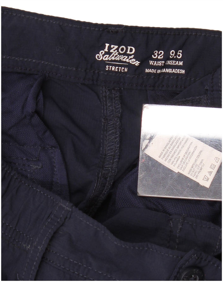 Pantaloncini cargo da uomo IZOD Salt Water W32 medio blu navy in poliammide