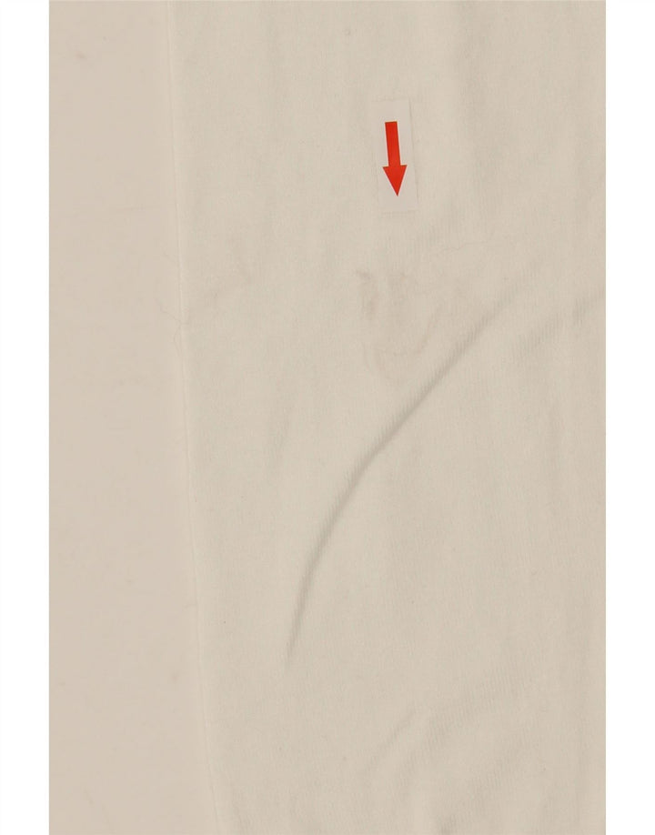 Maglione maglione a collo alto da donna Zara UK 16 grande viscosa bianca