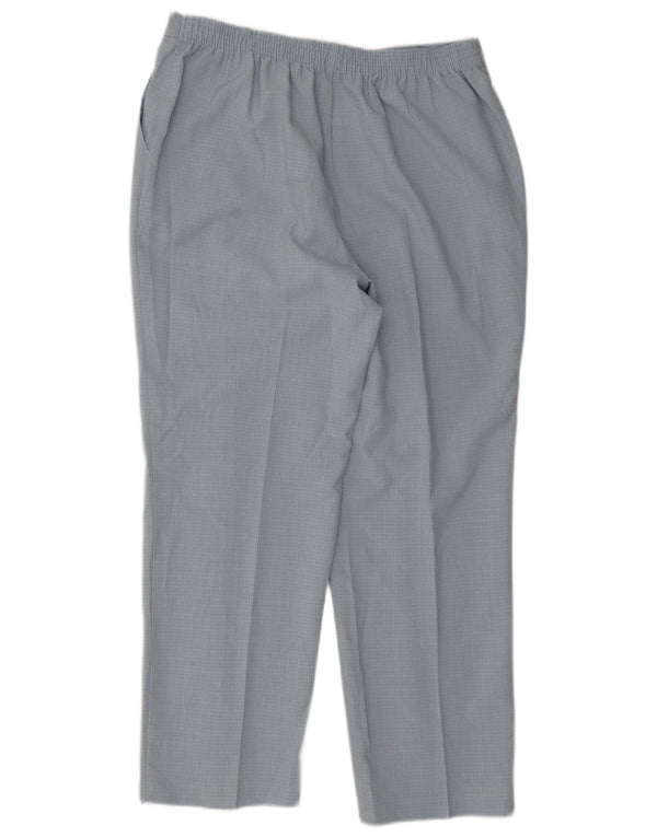 Pantaloni chino da donna Marks & Spencer UK 16 grandi W32 L26 quadri blu