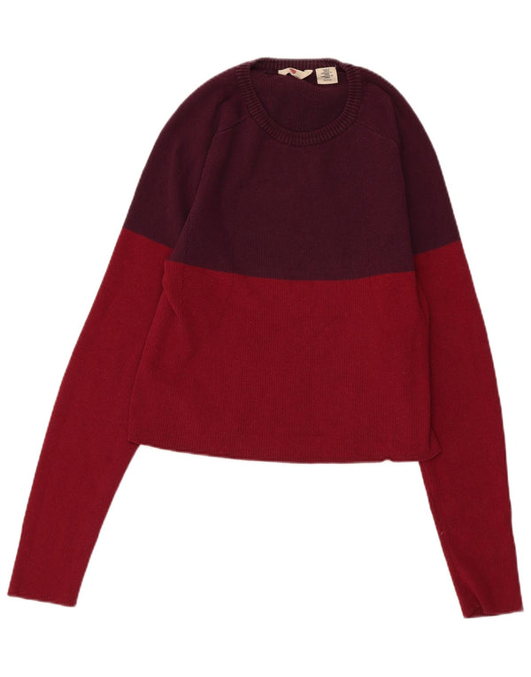 Maglione maglione con scollo a barca per ragazze LEVI'S 11-12 anni XL color block marrone