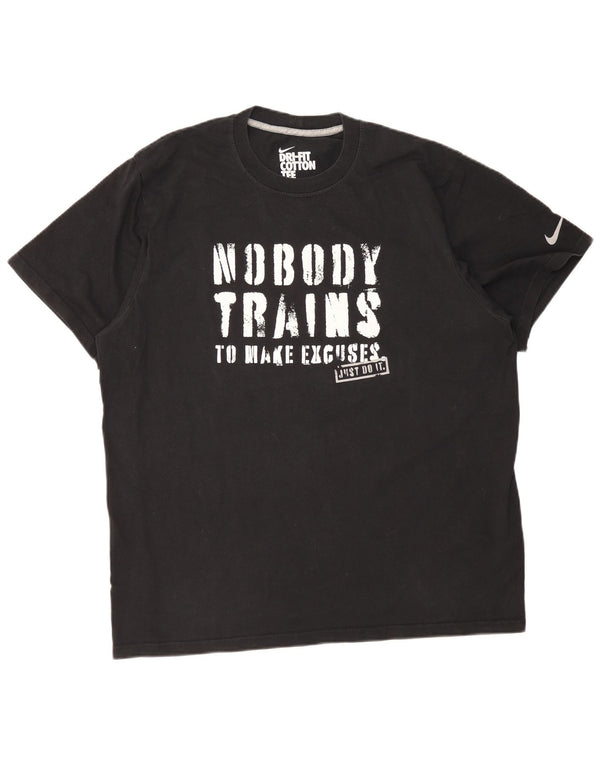 T-shirt grafica da uomo Nike Top XL in cotone nero