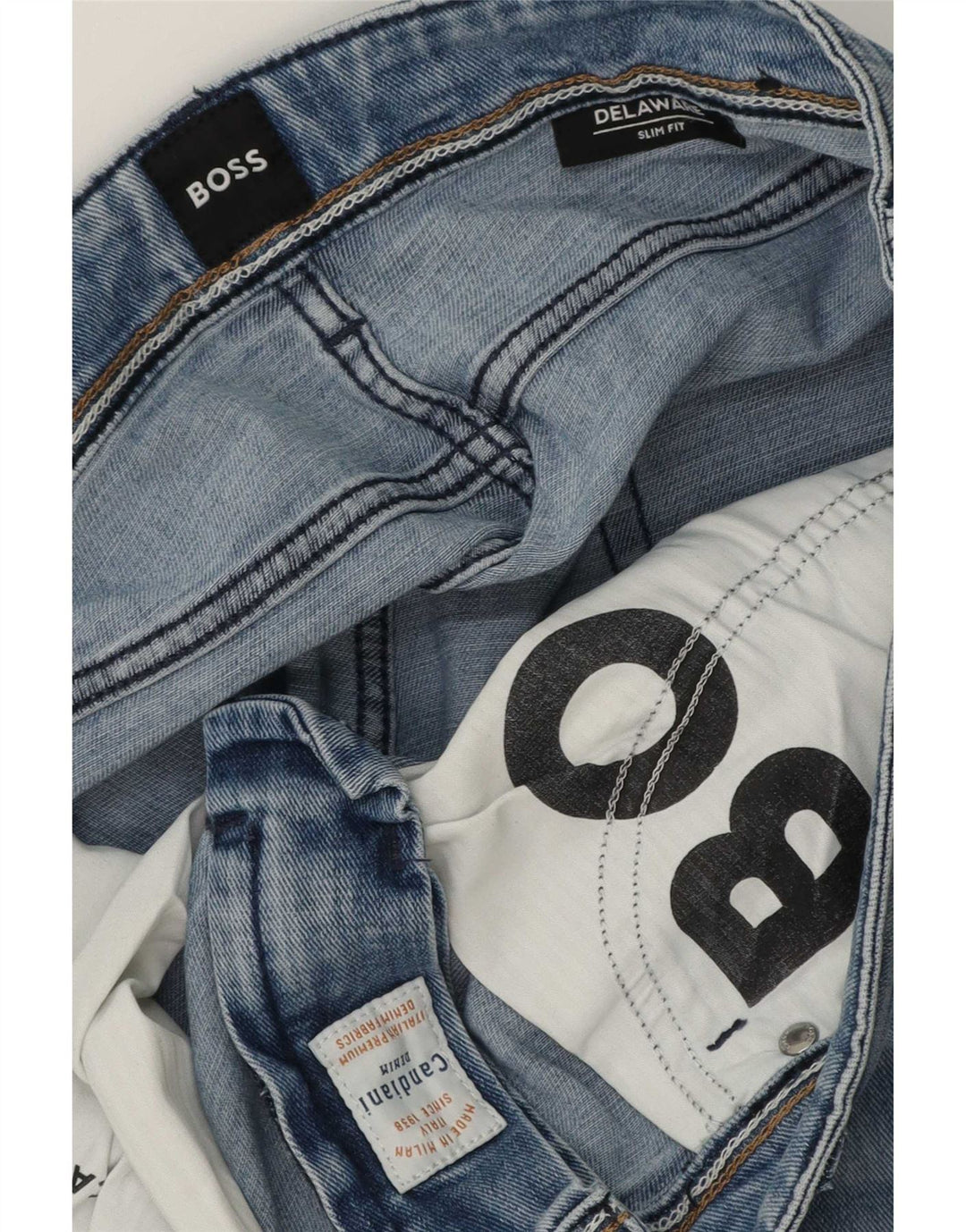 Jeans slim da uomo Hugo Boss Delaware W36 L32 Blu