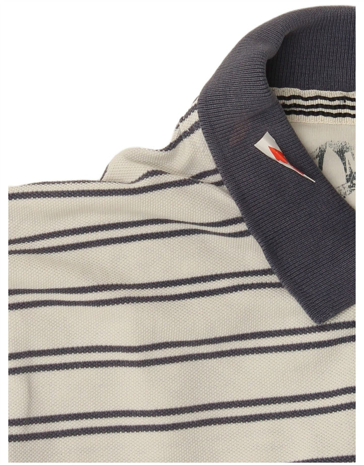 Polo da rugby grafica da uomo Murphy & Nye a righe grandi bianche