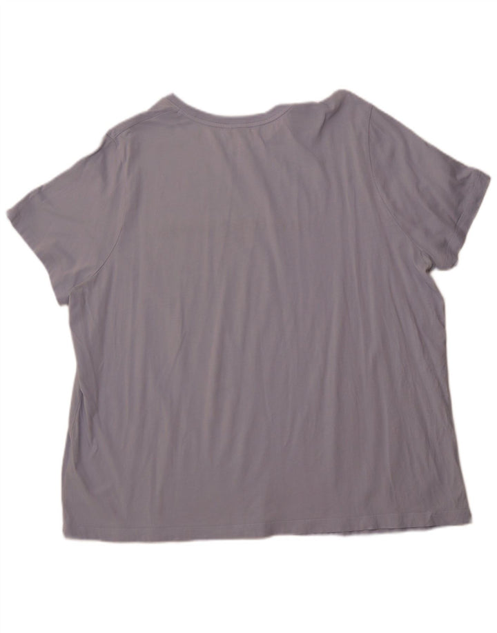 TOMMY HILFIGER T-shirt grafica da donna Top UK 24 4XL cotone blu