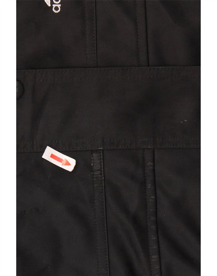 ADIDAS Giacca da ginnastica oversize con cappuccio da donna UK 14 Large Nera