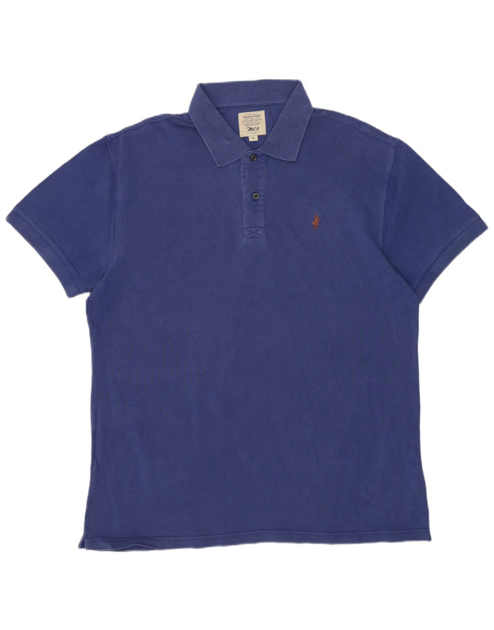 MARLBORO CLASSICS Polo da uomo XL in cotone blu navy