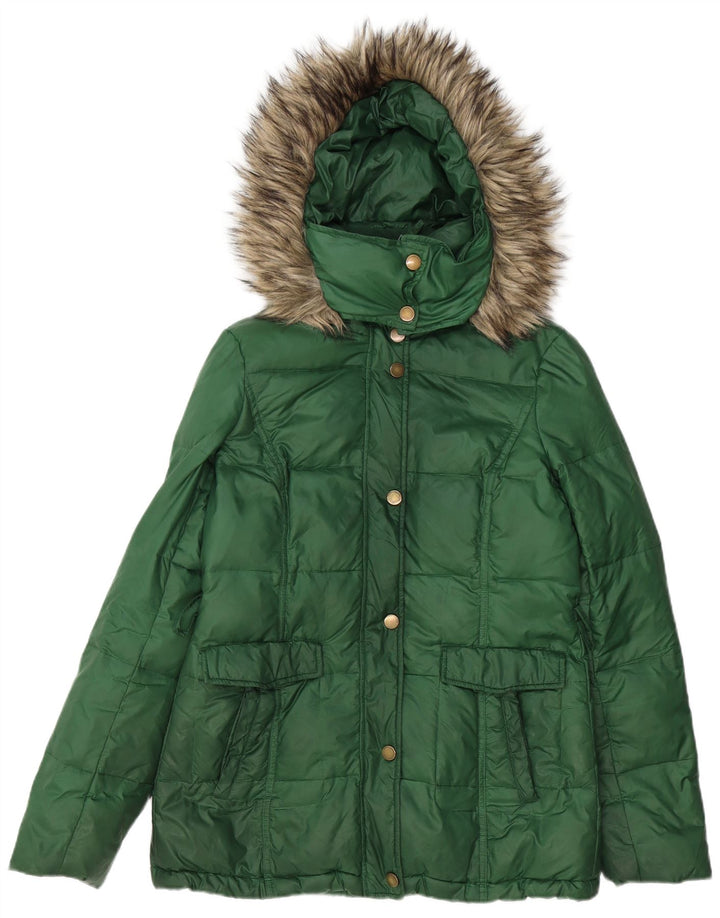 Giacca imbottita con cappuccio da donna Esprit UK 12 verde medio