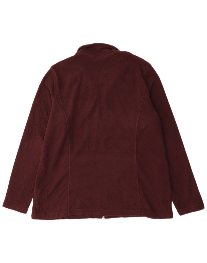 Giacca in pile oversize da donna Marks & Spencer UK 18 XL Poliestere bordeaux