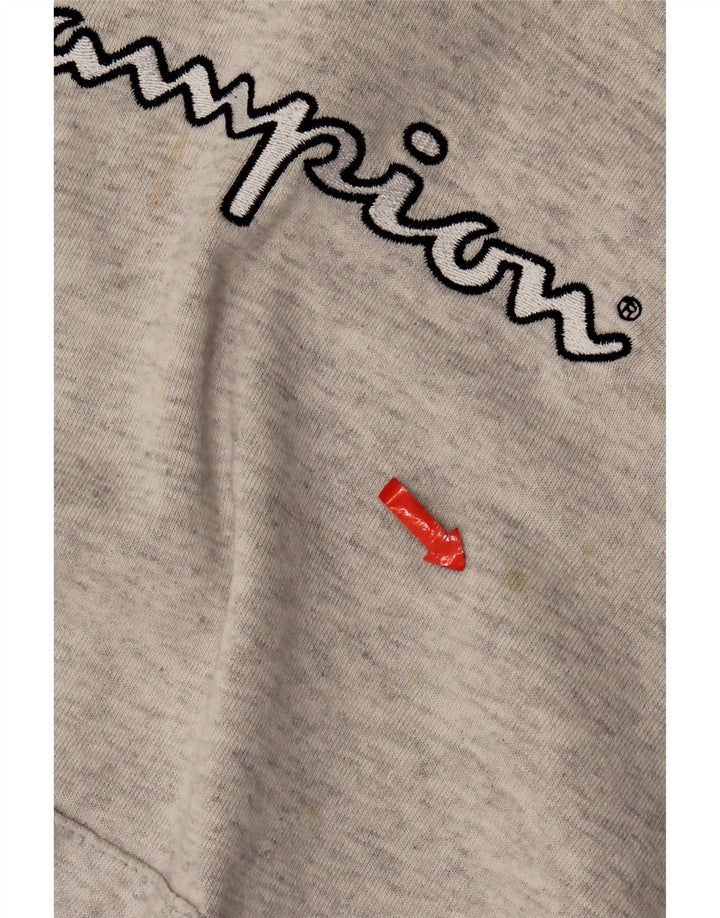 Felpa con cappuccio grafica da uomo Champion XL grigia