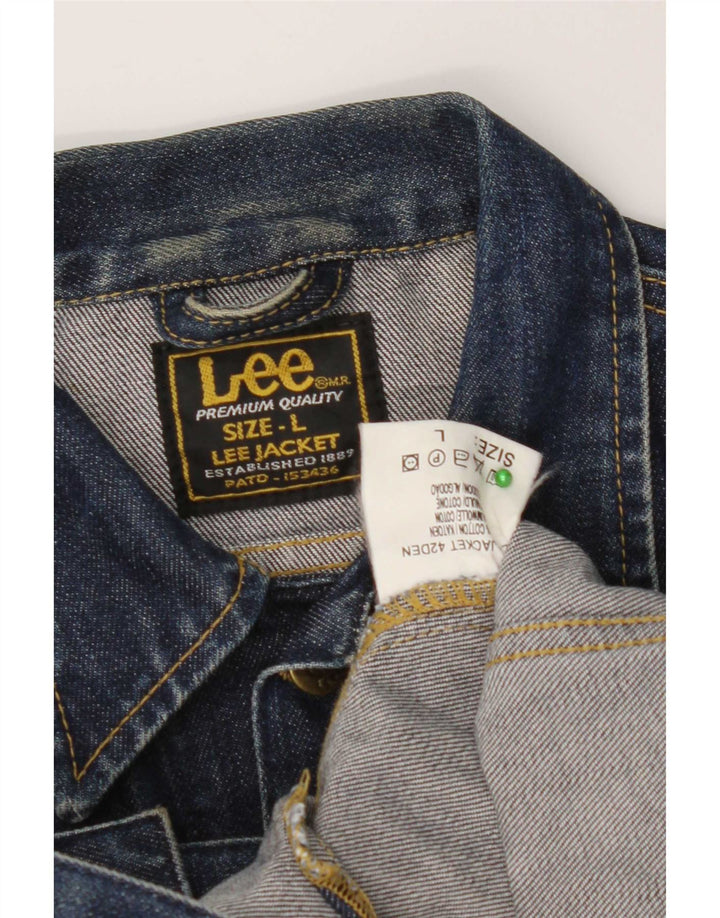 Giacca di jeans da donna Lee UK 14 grande cotone blu
