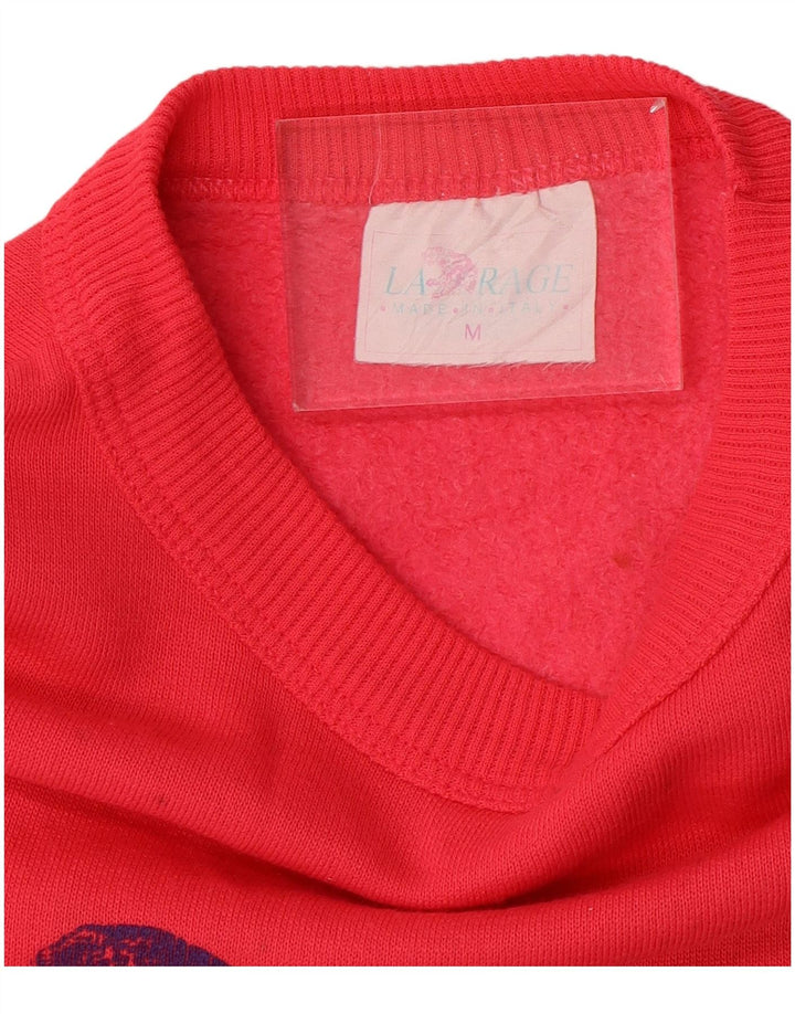 Felpa grafica da uomo vintage in cotone rosa medio