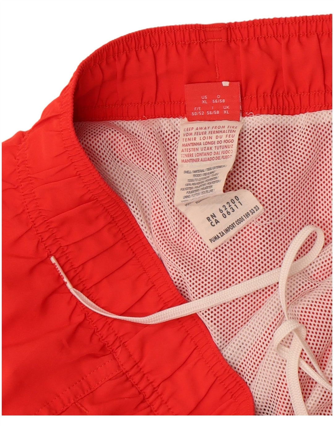 Pantaloncini da bagno da uomo Puma XL rosso poliestere
