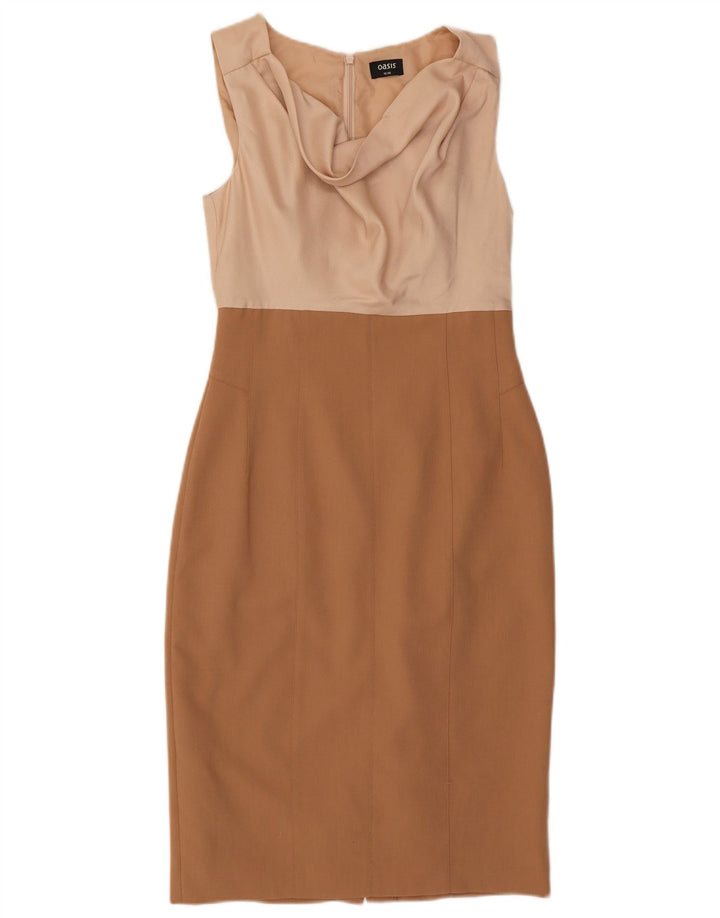 Abito tubino senza maniche da donna Oasis UK 10 Small Poliestere color block rosa