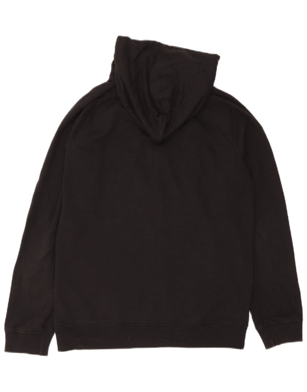 Maglione con cappuccio e zip da uomo Quiksilver piccolo in cotone nero