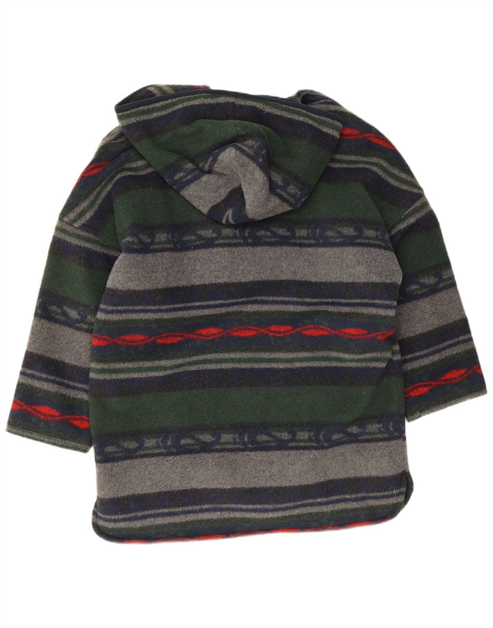 Soprabito oversize da donna vintage UK 16 Grande acrilico a strisce multicolore