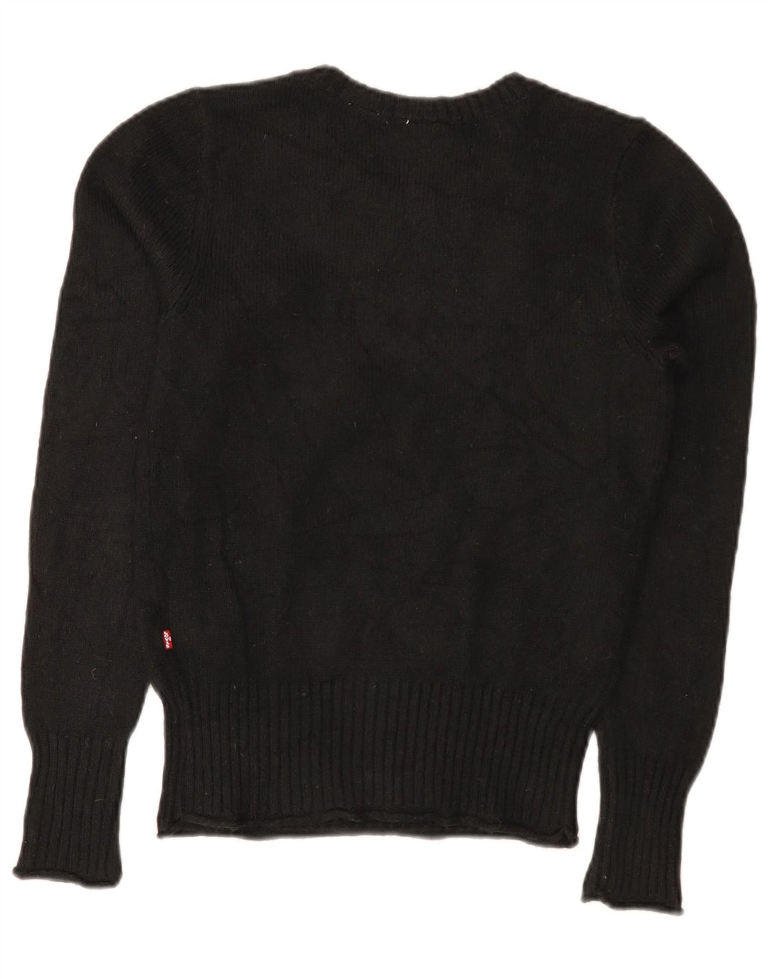 Maglione maglione con scollo a barca da donna Levi's UK 10 piccolo nero in poliammide
