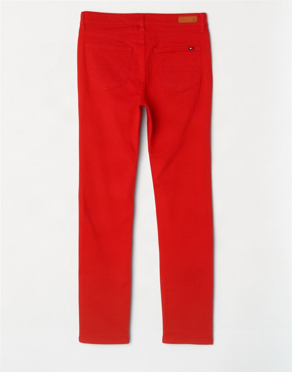 Jeans dritti vestibilità regolare Roma da donna Tommy Hilfiger W26 L32 cotone rosso