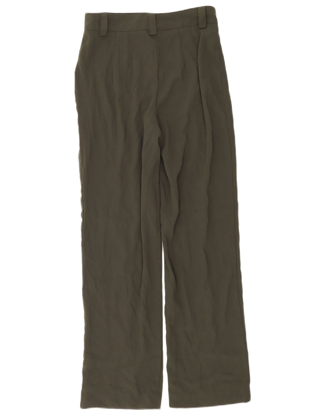 Pantaloni casual con pegging da donna Zara medi W28 L32 poliestere kaki