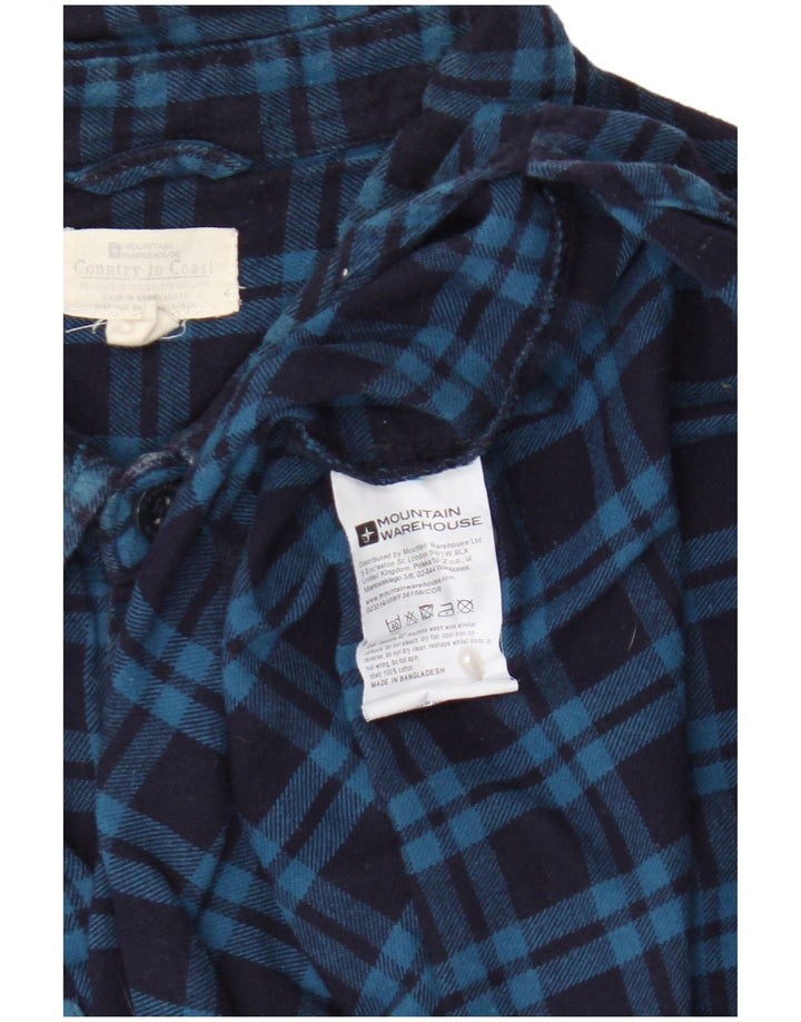 Camicia da uomo in flanella di Mountain Warehouse, cotone a quadri blu grandi