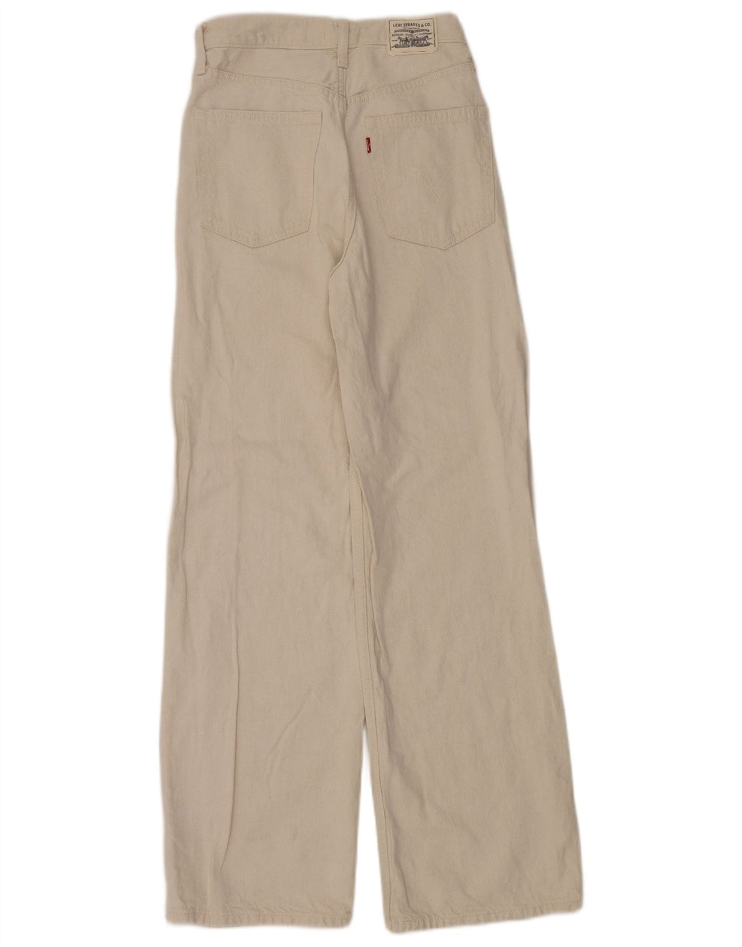 Jeans larghi da donna a vita alta Levi's W27 L31 cotone beige