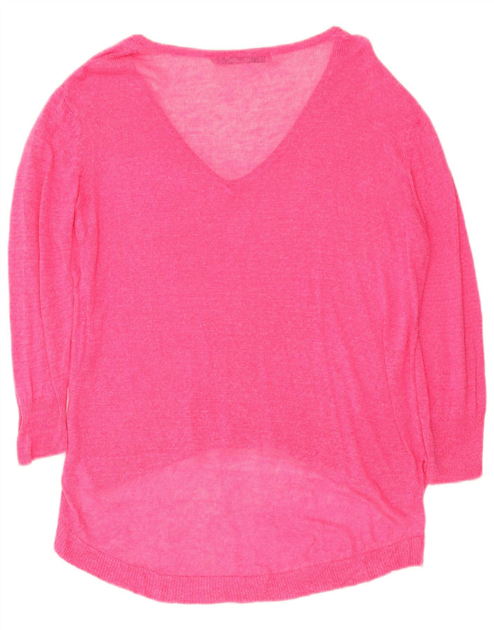 Maglione Zara da donna con scollo a V UK 16 grande rosa