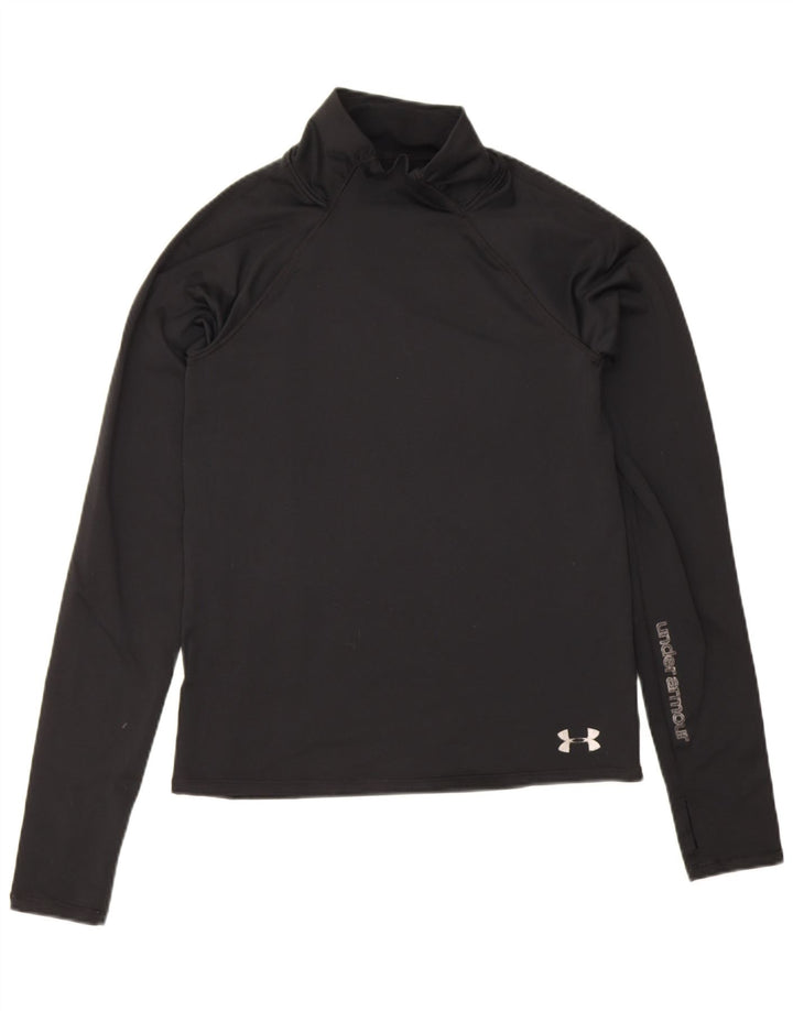 Maglietta grafica da donna Under Armour manica lunga UK 4 XS poliestere nero