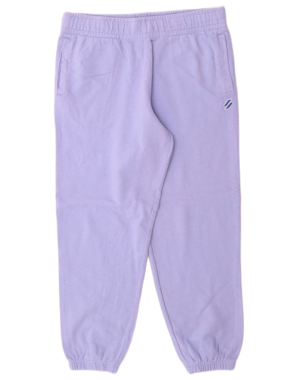 Pantaloni da tuta da donna Superdry Joggers UK 14 Large Viola Cotone