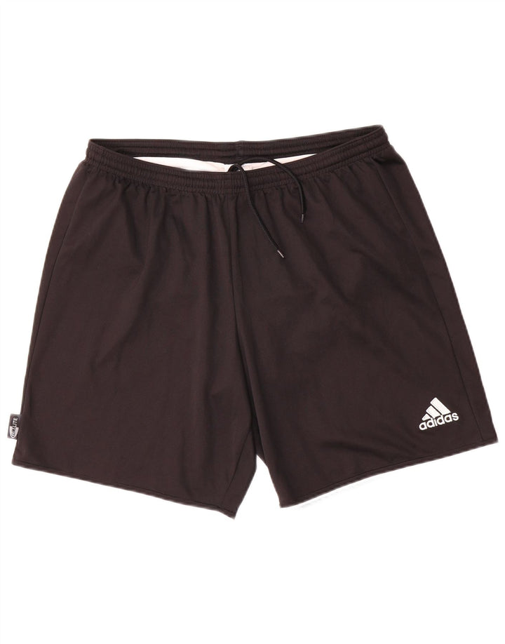 Pantaloncini sportivi Adidas Climalite da uomo medio poliestere nero