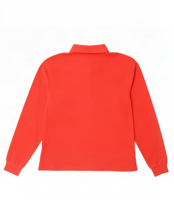 Polo a maniche lunghe da bambino Lacoste 15-16 anni in cotone rosso