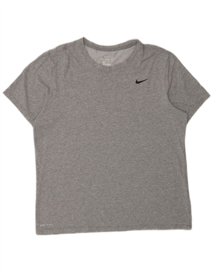 T-shirt NIKE Dri Fit da uomo grande grigia