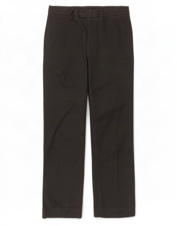Pantaloni da abito dritti da uomo Zara EU 44 Large W34 L30 Gessato grigio