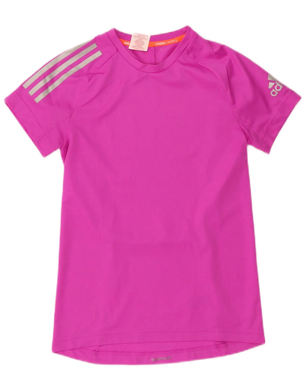 T-shirt Adidas Bambina Climacool Top 13-14 anni Poliestere rosa